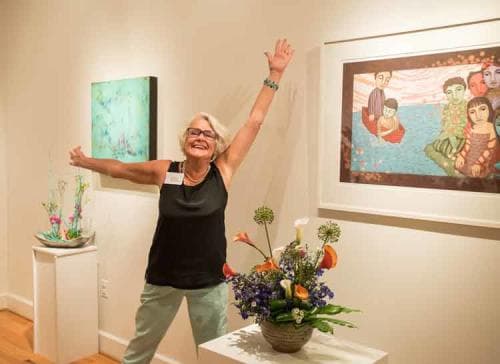 Art in Bloom in Black Mountain, NC is a spring festival that celebrates flowers through art. Art in Bloom in Black Mountain, NC is a spring festival that celebrates flowers through art.