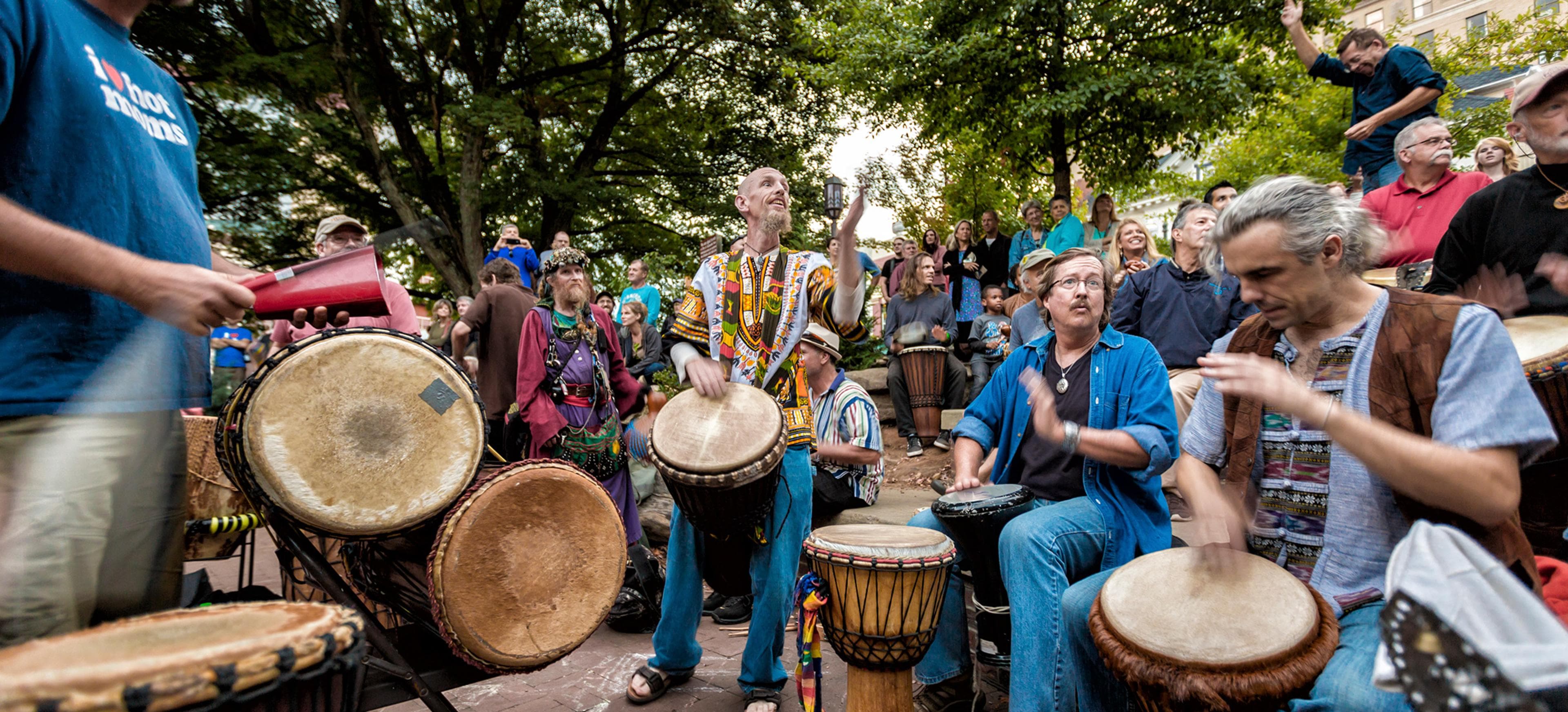 Asheville’s Weekly Drum Circle: A Local Tradition Asheville's Drum Circle