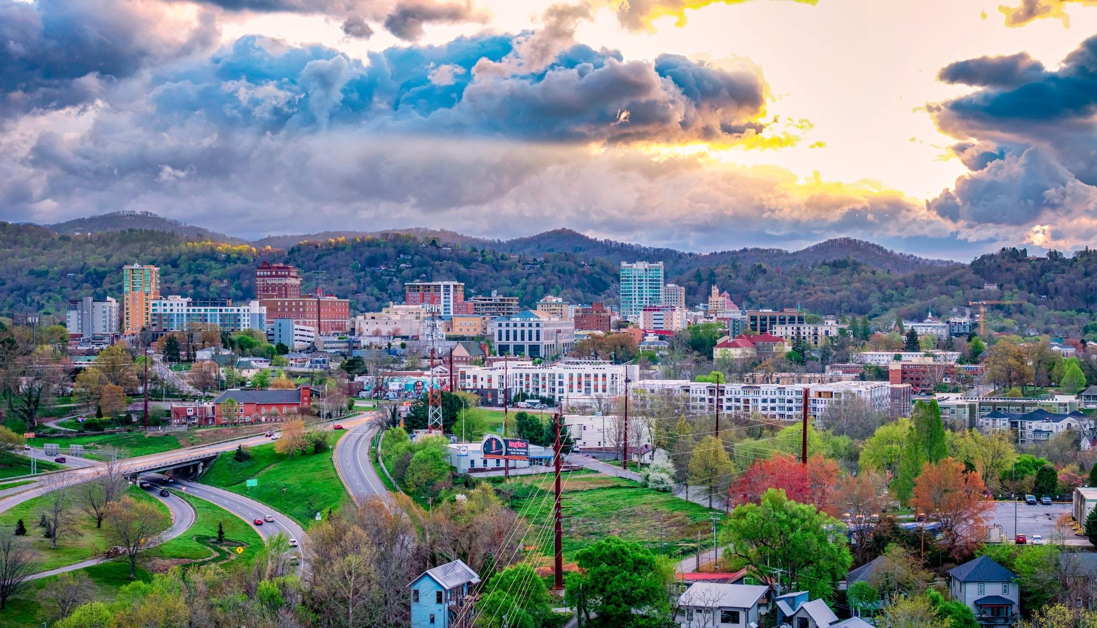 Plan Your Trip Asheville Cityscape by Andre Daugherty