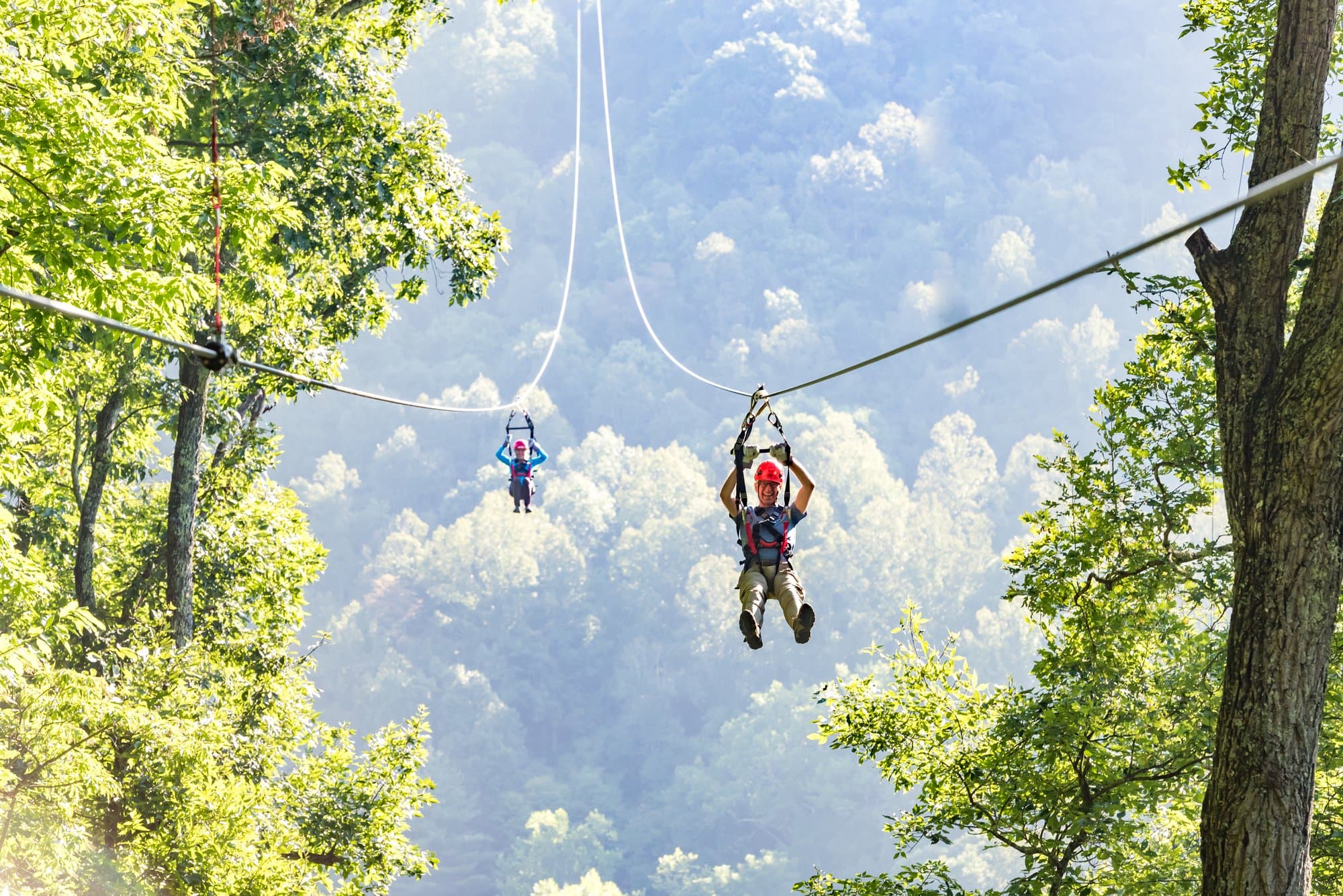 Where to Go Ziplining in Asheville and the Blue Ridge Mountains Ziplining at Navitat / Photo: Emily Chaplin