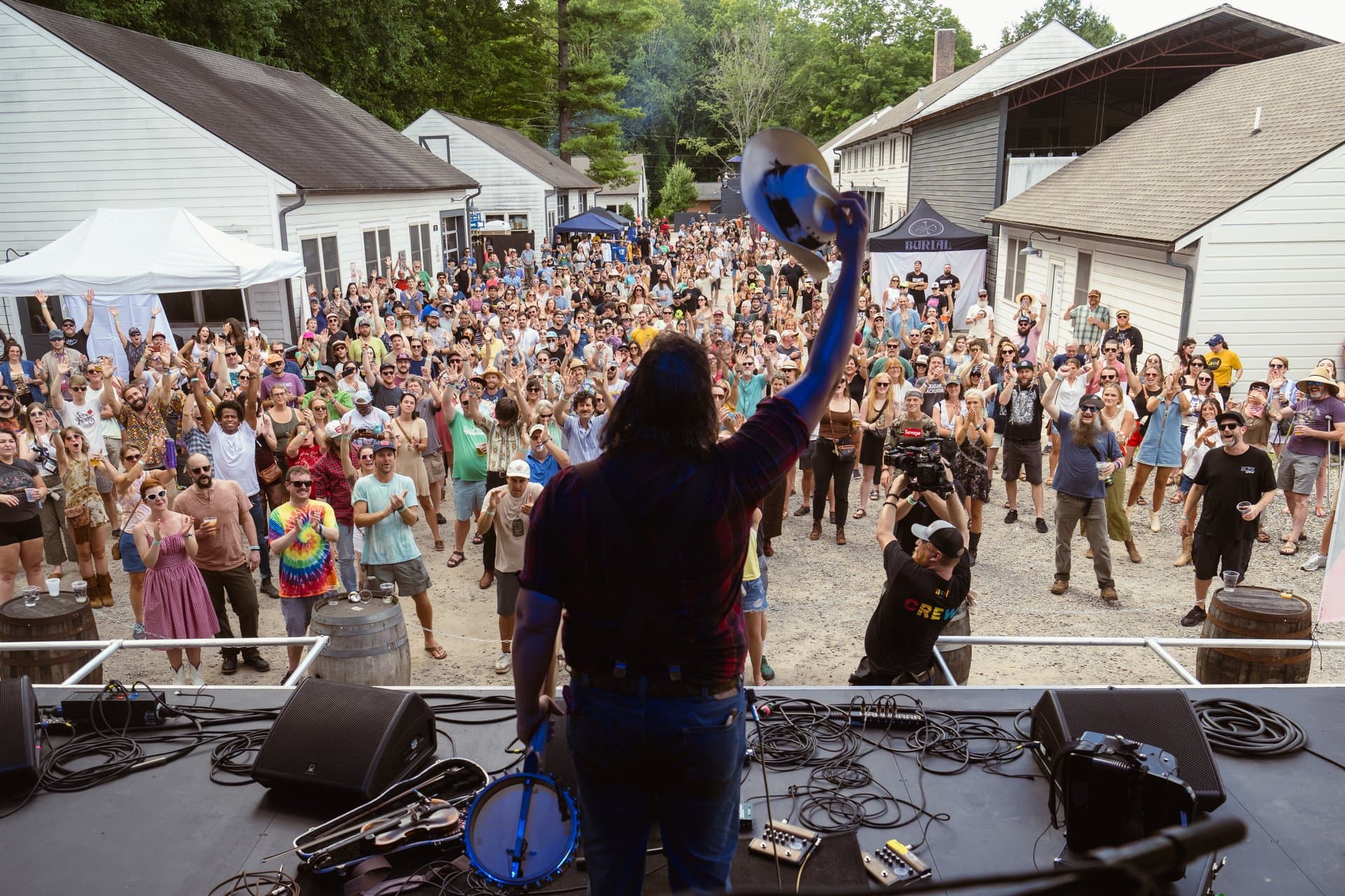 Asheville Live Music Calendar Willie Carlisle at Burial Beer Forestry Camp for AVLFest / Photo: Stephan Pruitt