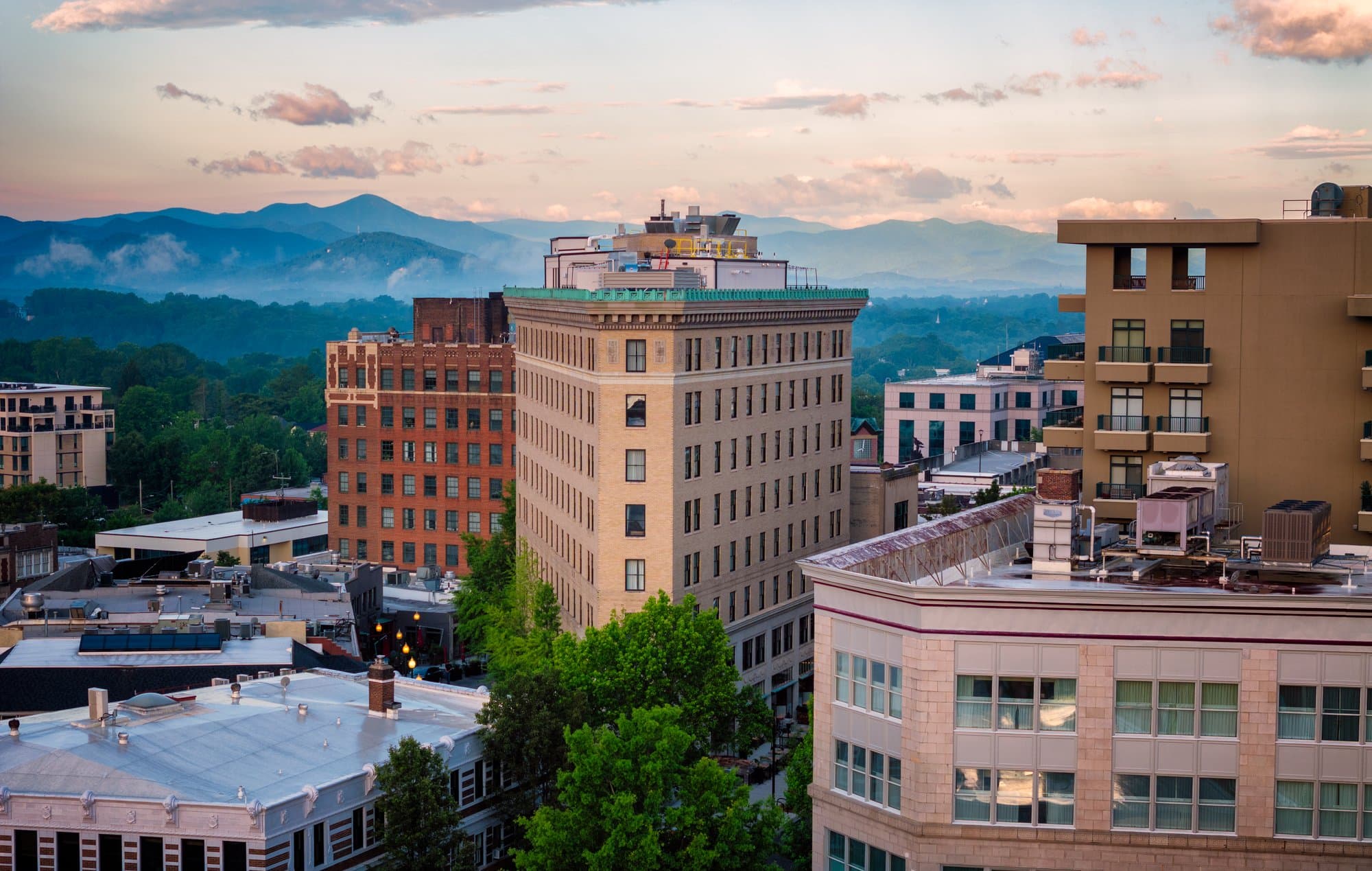 Asheville Architecture Trail The Flat Iron Hotel in downtown Asheville / Photo: Andre Daugherty