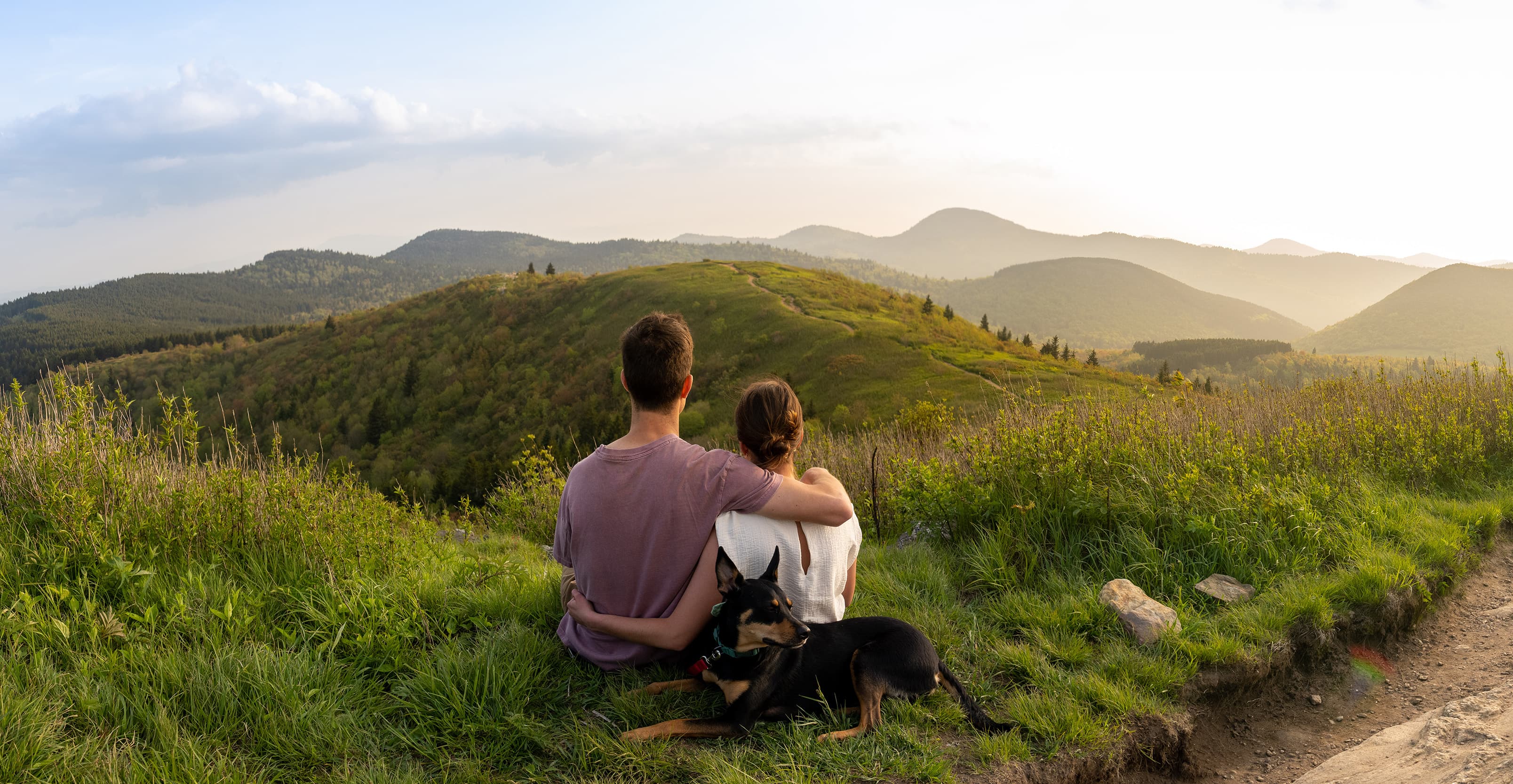 Where to Safely Hike in and Around Asheville Post-Helene Couple at Black Balsam | Photo: Stephan Pruitt