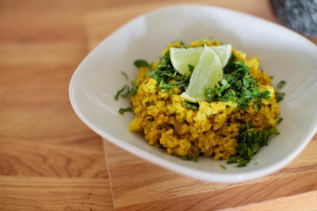 Deeply nourishing bowl of golden goodness. Based on the classic Ayurvedic tradition known to appease all Doshas and strongly improving digestion. Split yellow mung beans are combined with quinoa and millet then infused with classic spices such as turmeric, coriander, cumin and fennel. Kitchiri is considered so nourishing that it is often used as a cleanse to rebalance the body. Served with the best organic ghee available and topped with cilantro and lime. Deeply nourishing bowl of golden goodness. Based on the classic Ayurvedic tradition known to appease all Doshas and strongly improving digestion. Split yellow mung beans are combined with quinoa and millet then infused with classic spices such as turmeric, coriander, cumin and fennel. Kitchiri is considered so nourishing that it is often used as a cleanse to rebalance the body. Served with the best organic ghee available and topped with cilantro and lime.