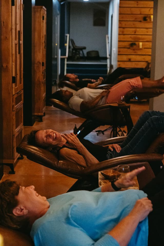 No whispering required. Our open concept social spa is designed for relaxing, chatting, and connecting. No whispering required. Our open concept social spa is designed for relaxing, chatting, and connecting.